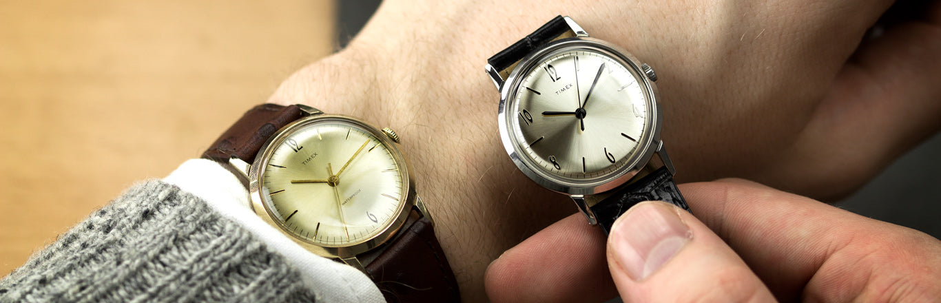 Timex Marlin 34mm Hand Wind 1960s Heruitgave Timex Marlin 34mm Hand Wind 1960s Heruitgave