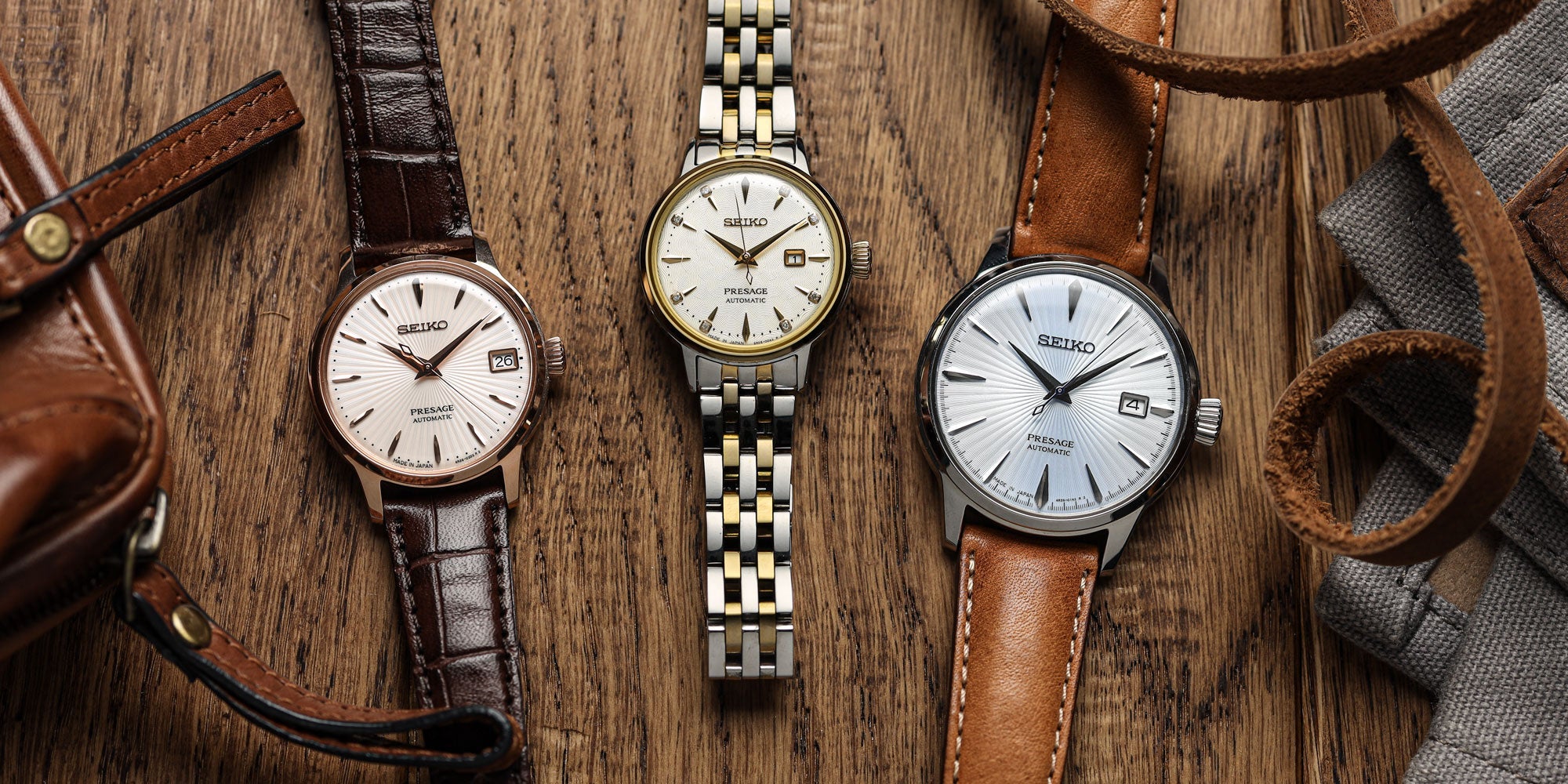 Comparing three Seiko Presage Cocktail Time Watches | WatchGecko