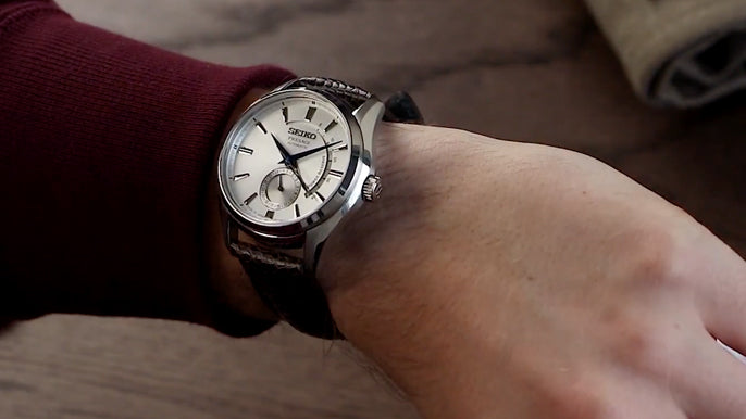 Seiko Presage Power-Reserve SSA349J1 - On The Wrist With Our Top Strap | WatchGecko
