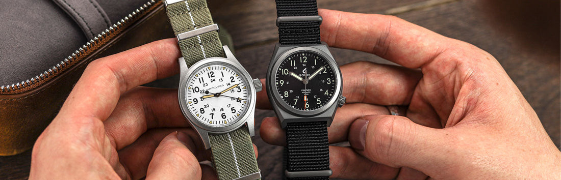The Best Field Watch Under £500? Hamilton Khaki Field Mechanical vs BOLDR Venture