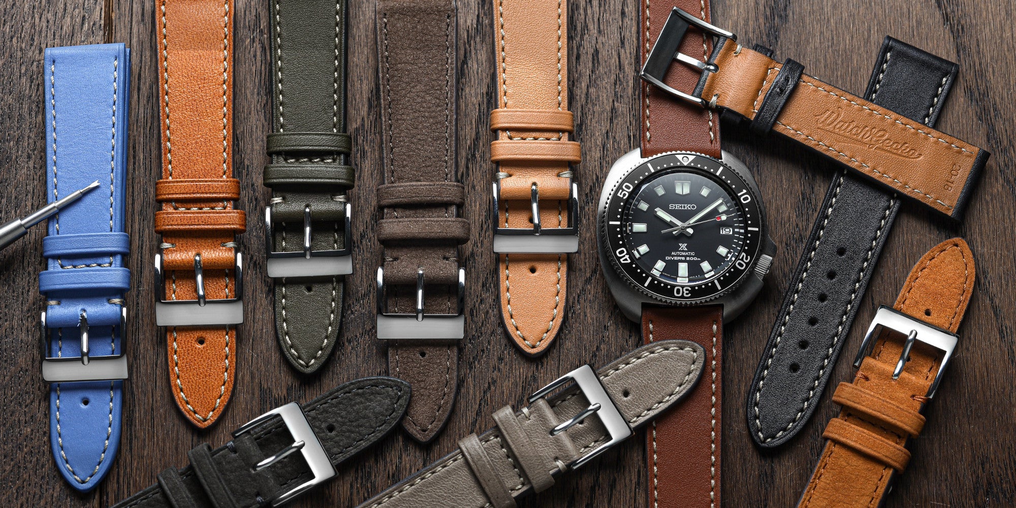 SEIKO×PELLE MORBIDA Wネーム コラボ 黒レザーストラップ Seiko Presage straps L0KE021J0 Strap • Official dealer