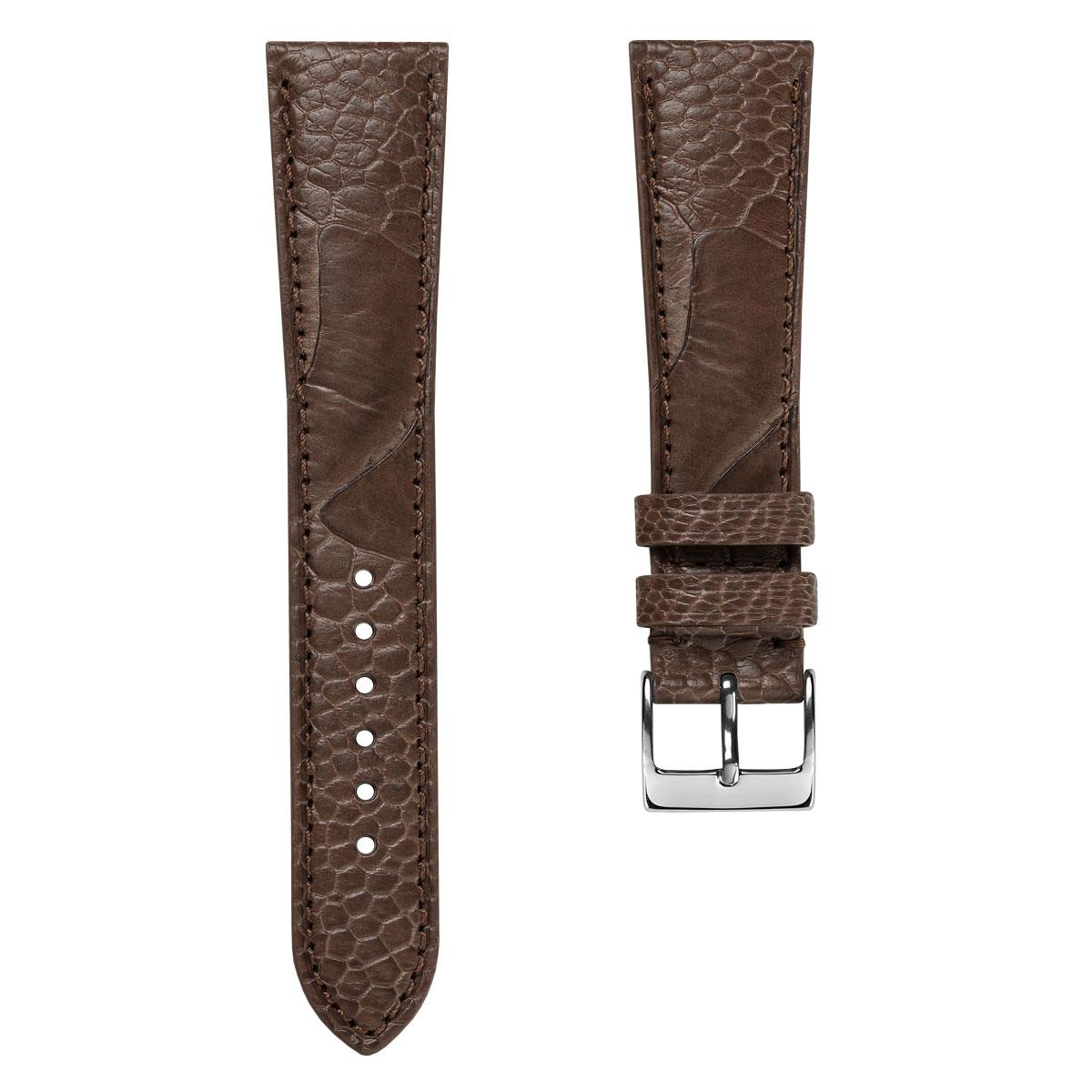 Ostrich Leg Leather Watch Strap Earth WatchGecko