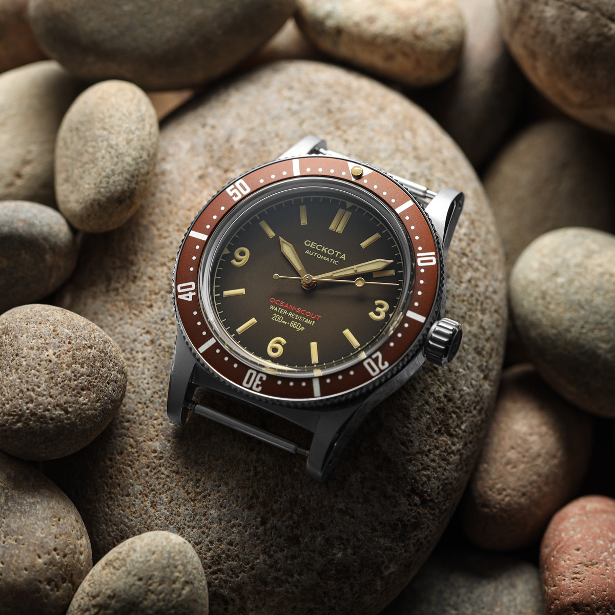 Ocean-Scout Dive Watch Sienna Brown LIKE NEW