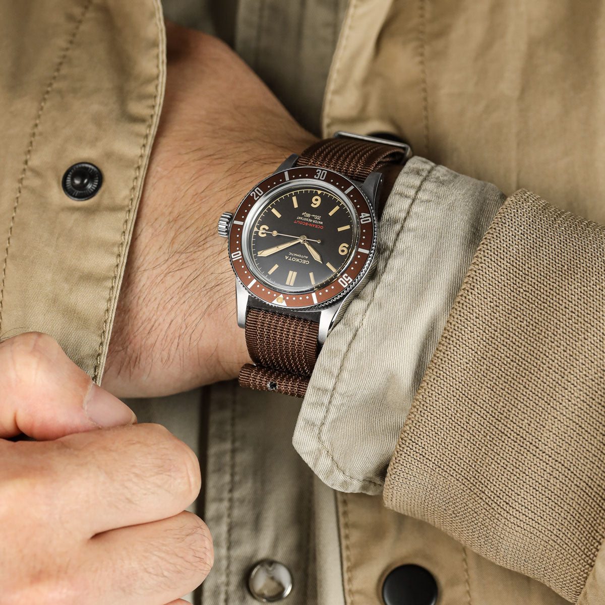 Ocean-Scout Dive Watch Sienna Brown LIKE NEW