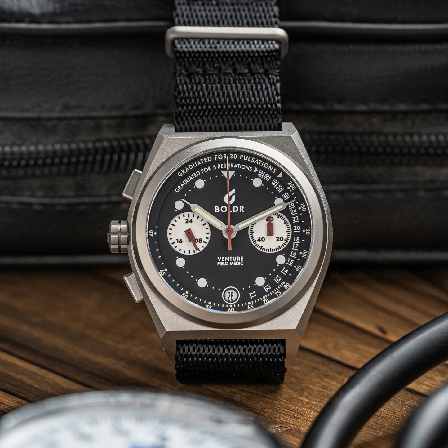 Boldr Venture Field Medic Chronograph Watch Field Medic II Destro LIKE NEW