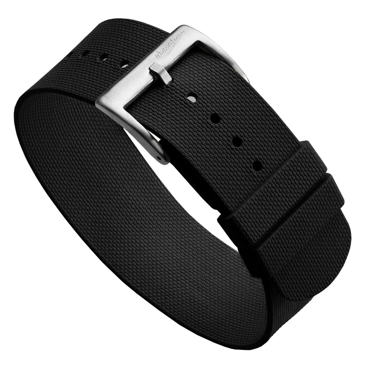 TidalPass British Military FKM Rubber Watch Strap - Black