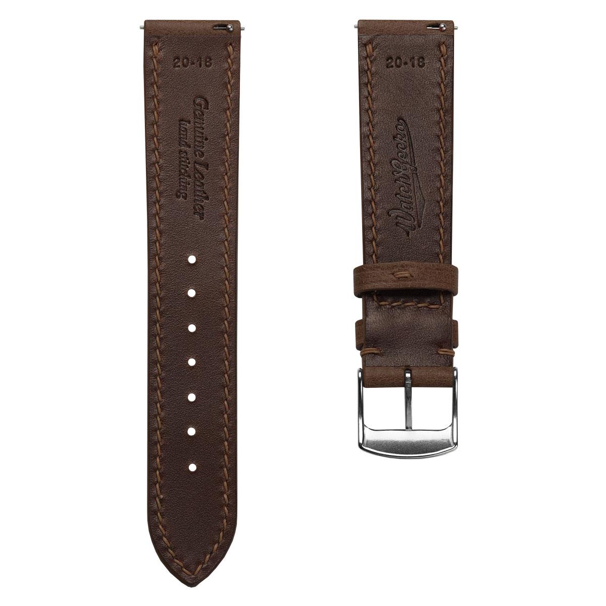 Ravello Tuscan Leather Watch Strap - Medium Brown