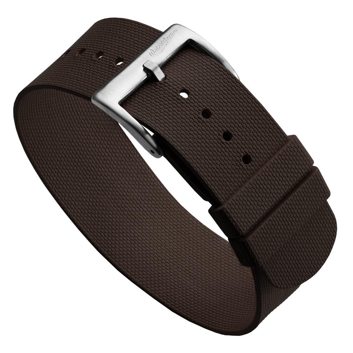 TidalPass British Military FKM Rubber Watch Strap - Brown