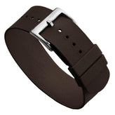 TidalPass British Military FKM Rubber Watch Strap - Brown