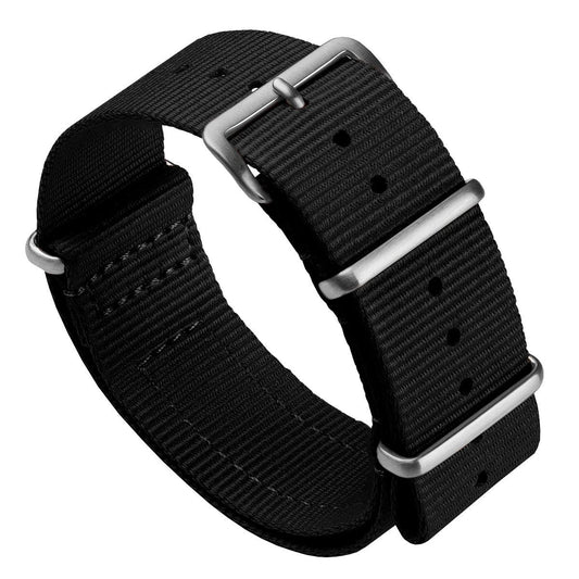 WatchGecko Standard Issue Military Strap - Tactical Black