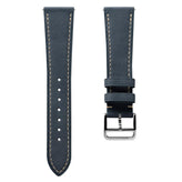 Brixham Special Buckle Vintage Leather Watch Strap - Dark Blue