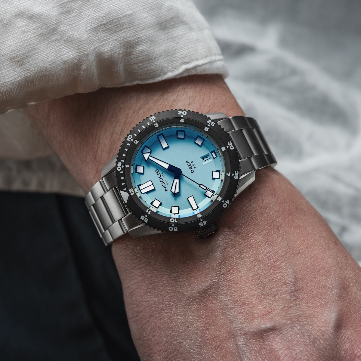 Nodus Sector Deep Destro Automatic Dive Watch - Sky Blue Dial