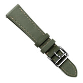 WatchGecko Brixham Special Buckle Vintage Leather Watch Strap - Sage Green