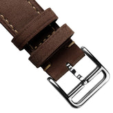Flat Leather Watch Strap - Pastel Chestnut Brown