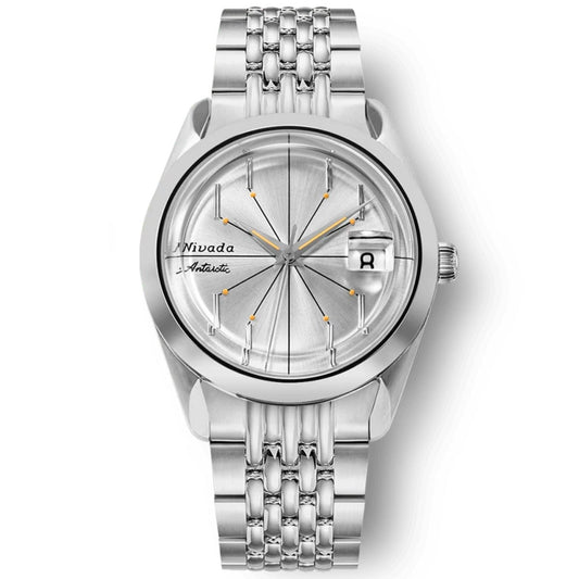 Nivada Grenchen Antarctic Spider Silver - 38mm - Beads of Rice