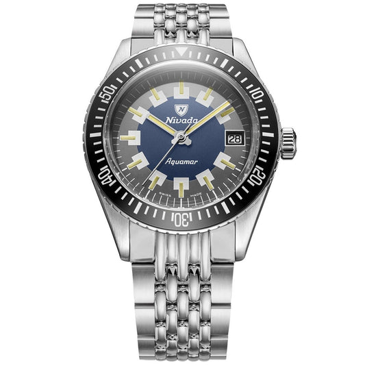 Nivada Grenchen Antarctic Aquamar Vintage - 38mm - Beads of Rice