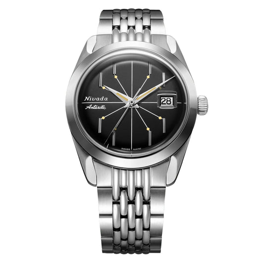 Nivada Grenchen Antarctic Spider Black - 38mm - Beads of Rice