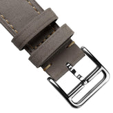 WatchGecko Brixham Special Buckle Vintage Leather Watch Strap - Grey