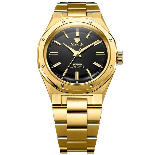Nivada Grenchen F77 Gold MK2 - 38mm - Flat Links Bracelet