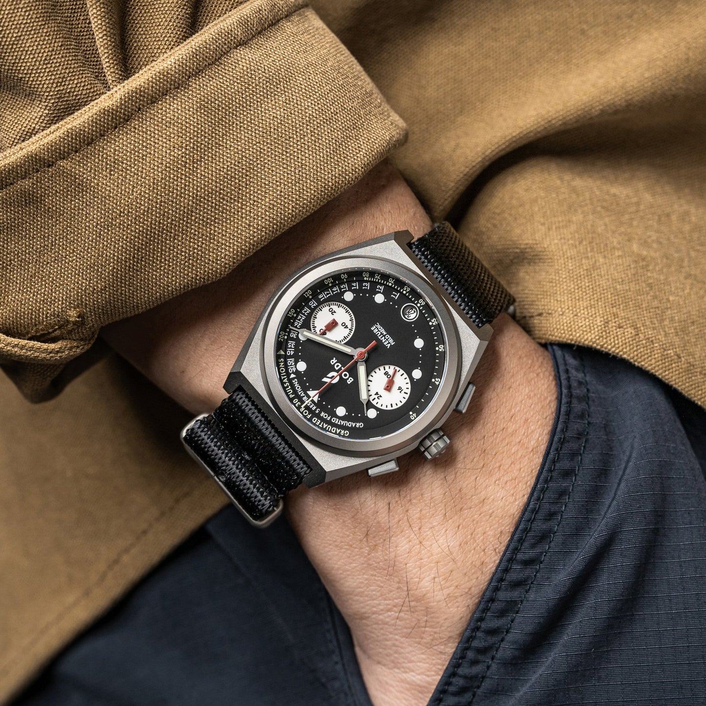 Boldr Venture Field Medic Chronograph Watch Field Medic II Destro LIKE NEW