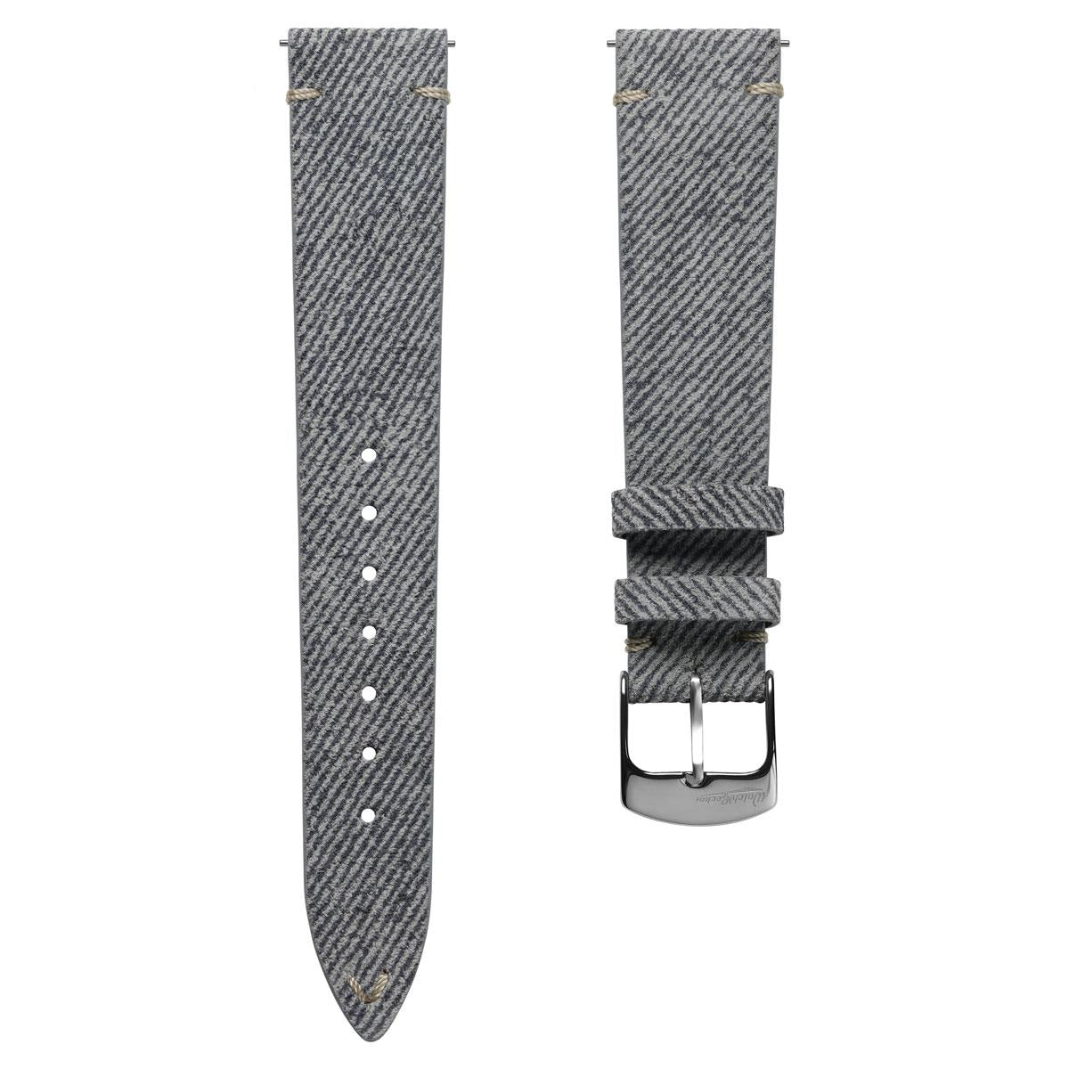 Dark grey leather watch strap hotsell