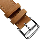 WatchGecko Brixham Special Buckle Vintage Leather Watch Strap - Light Brown
