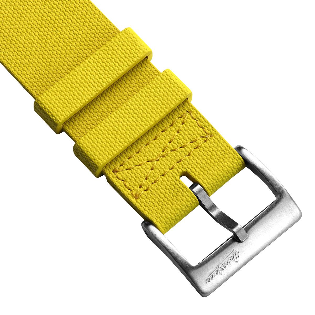 TidalPass British Military FKM Rubber Watch Strap - Yellow