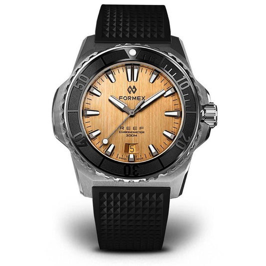 FORMEX REEF Radiant Bronze COSC 300M - Black Rubber Strap