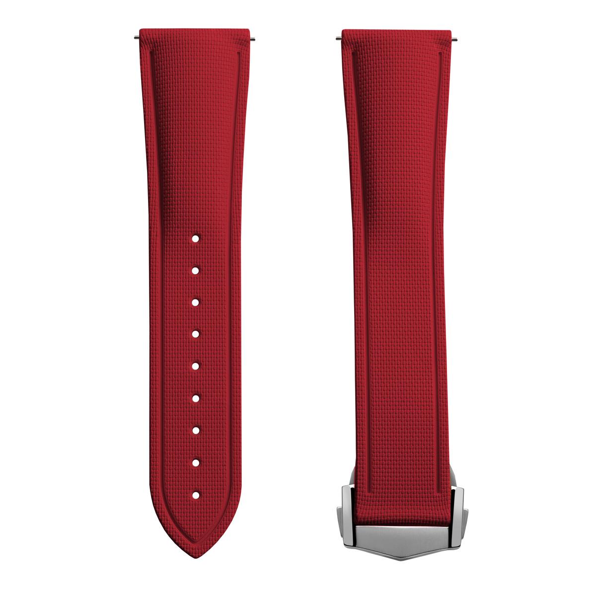 Endurance Rubber Deployant Watch Strap - Signal Red