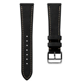 Brixham Special Buckle Vintage Leather Watch Strap - Black