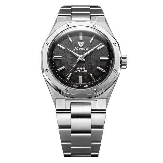 Nivada Grenchen F77 SST Meteorite MK2 - 38mm - Flat Links Bracelet