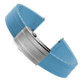 WatchGecko Sedona Rubber Deployant Watch Strap - Light Blue