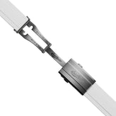 WatchGecko Sedona Rubber Deployant Watch Strap - White