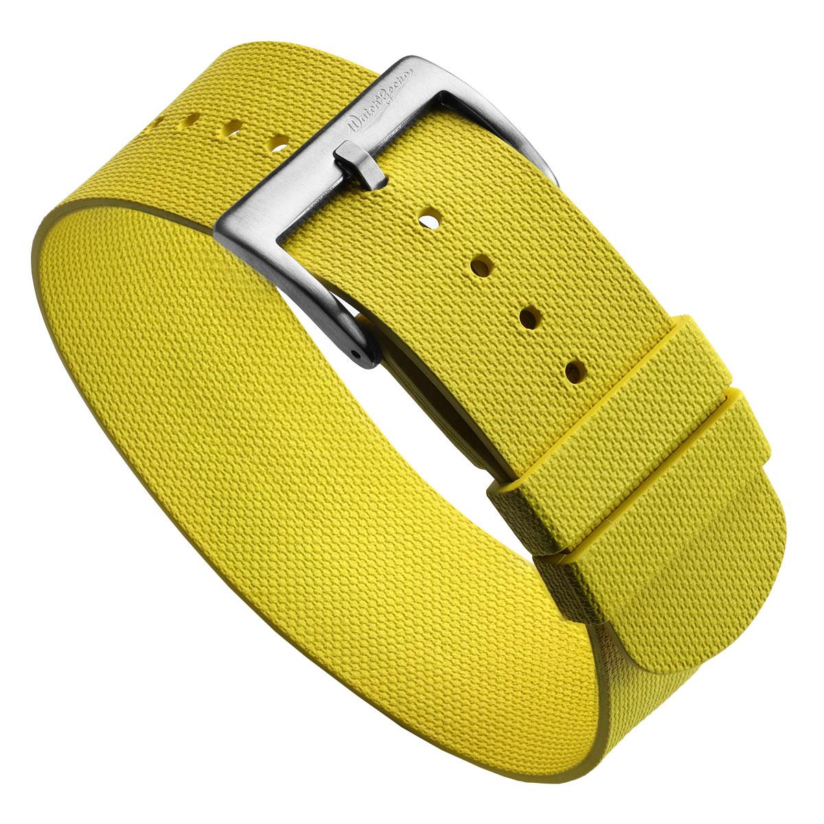 TidalPass British Military FKM Rubber Watch Strap - Yellow