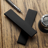 WatchGecko 400 Italian Rubber Strap 2 Additional Parts - Black