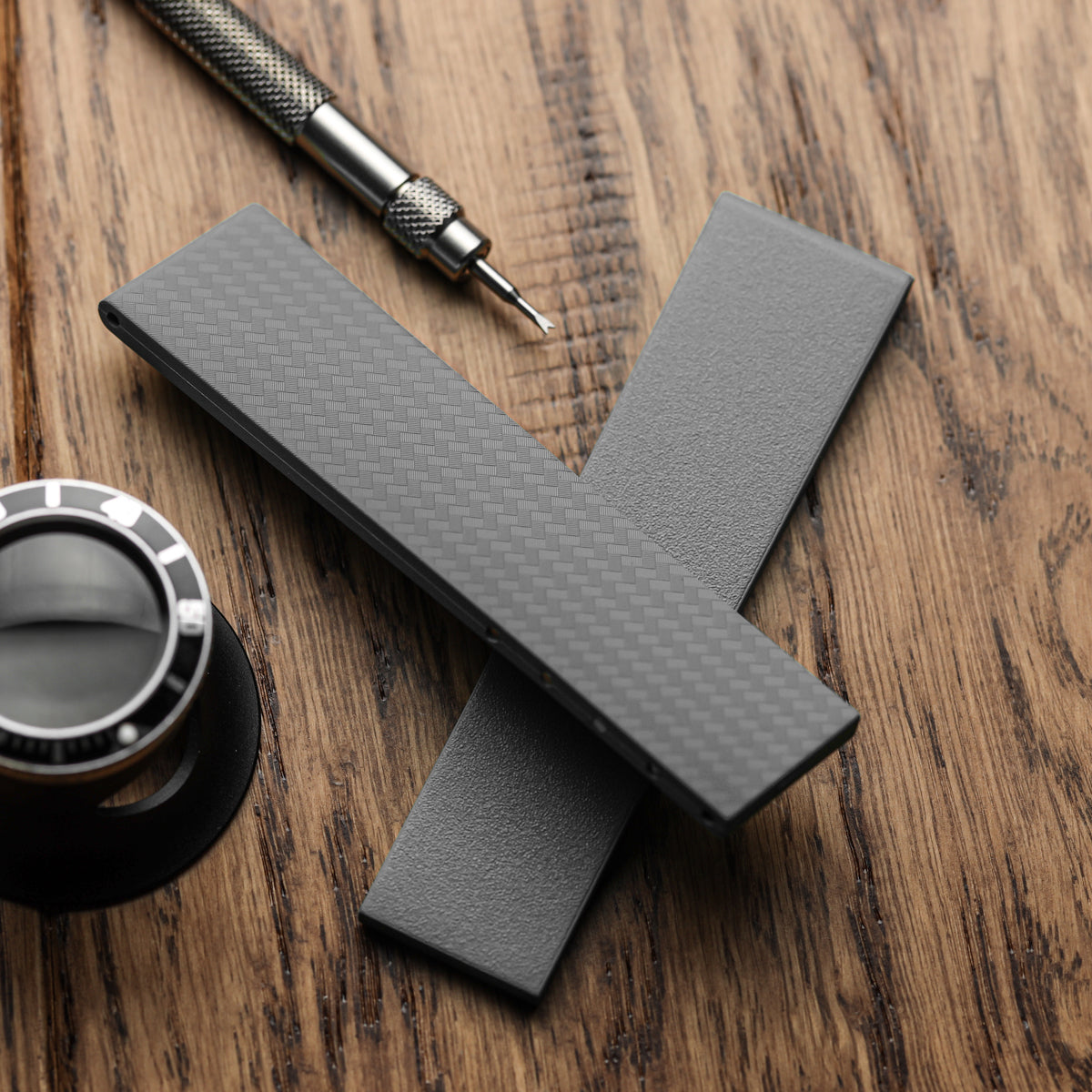 WatchGecko 400 Italian Rubber Strap 2 Additional Parts - Cloud Grey