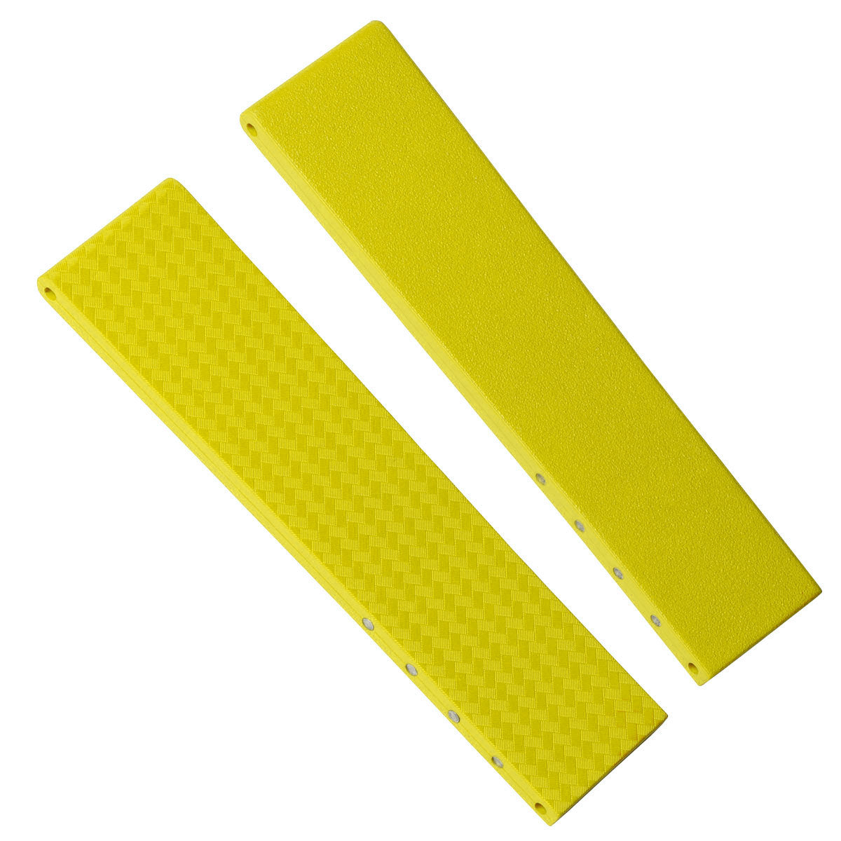 400 CTS Italian Rubber Divers Reversible Watch Strap - Yellow - Brushed / Polished Buckle