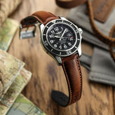 Original Vintage Highley Genuine Leather Watch Strap - Reddish Brown