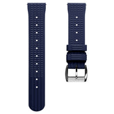 Seacroft Waffle Rubber Dive Watch Strap - Blue