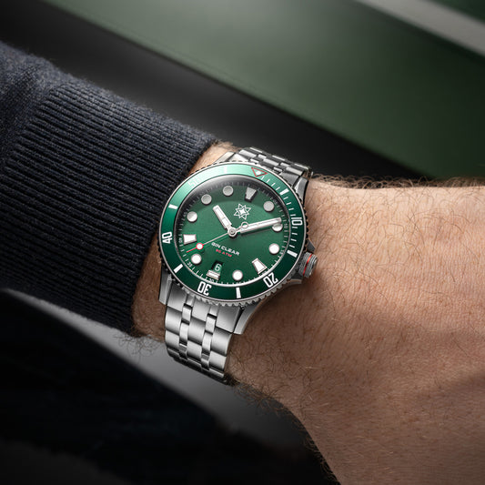 Second Hour Gin Clear Mk3 - Emerald Dial