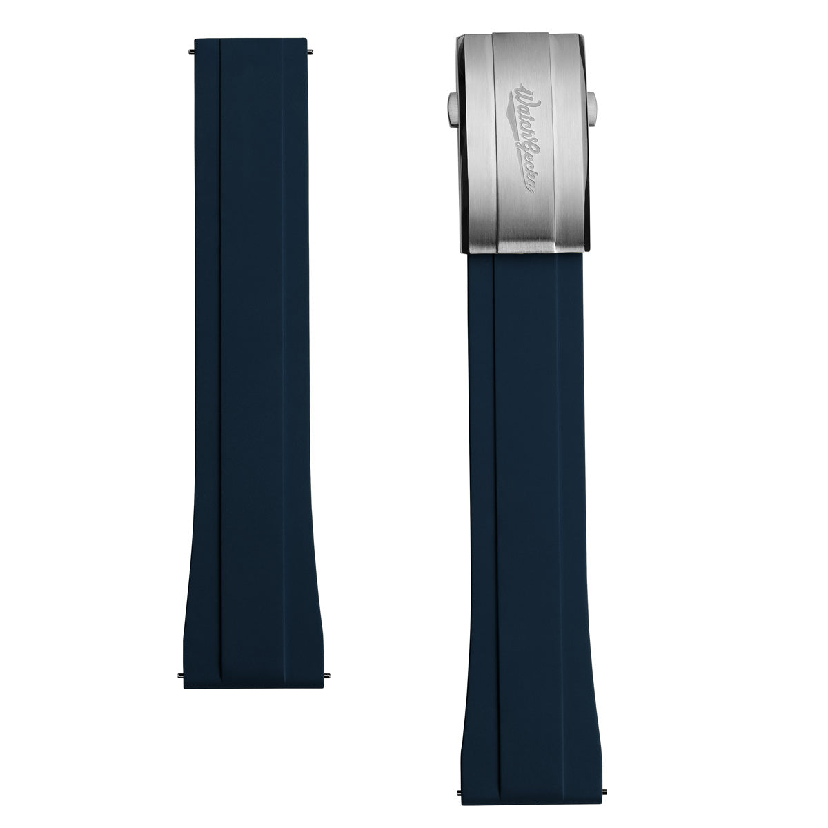 WatchGecko Sedona Rubber Deployant Watch Strap - Blue