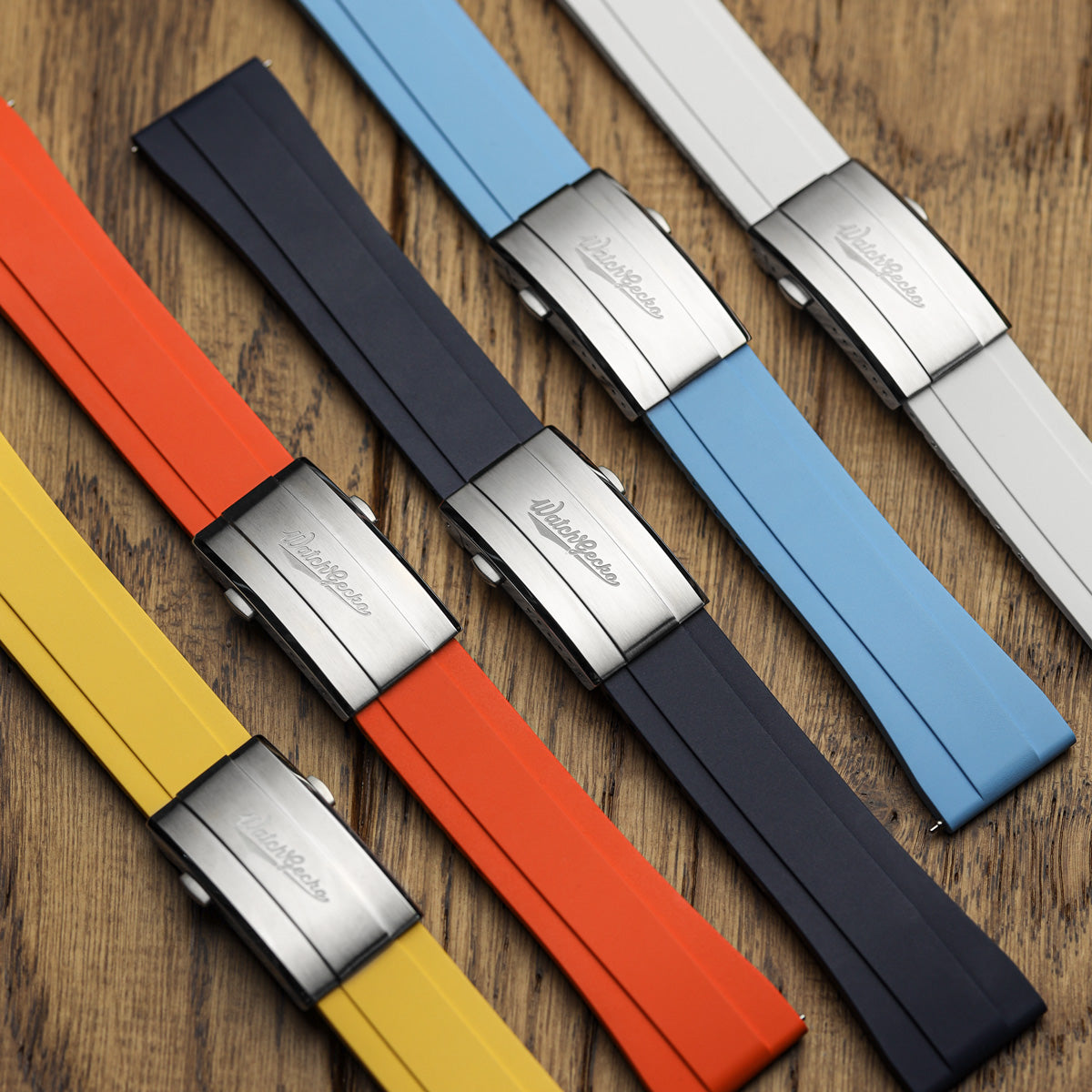 WatchGecko Sedona Rubber Deployant Watch Strap Range