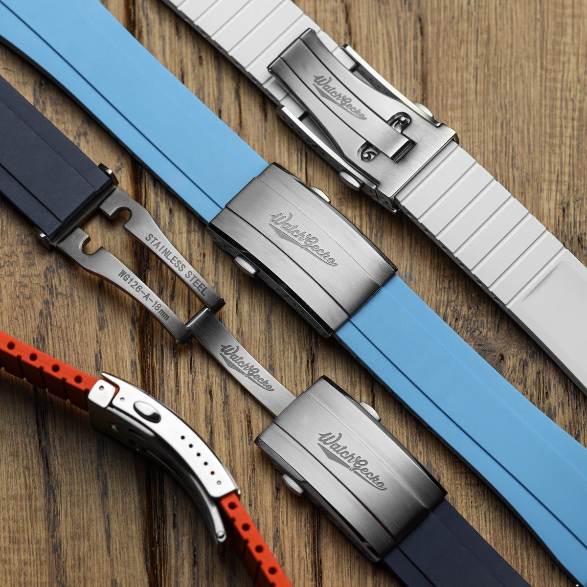 WatchGecko Sedona Rubber Deployant Watch Strap Range