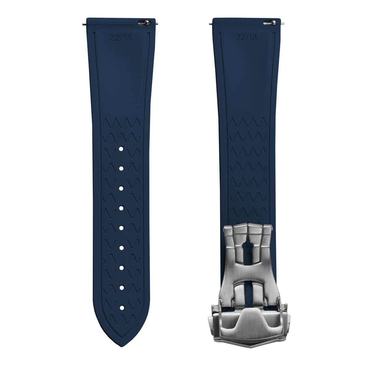 Endurance Rubber Deployant Watch Strap - Captain’s Blue