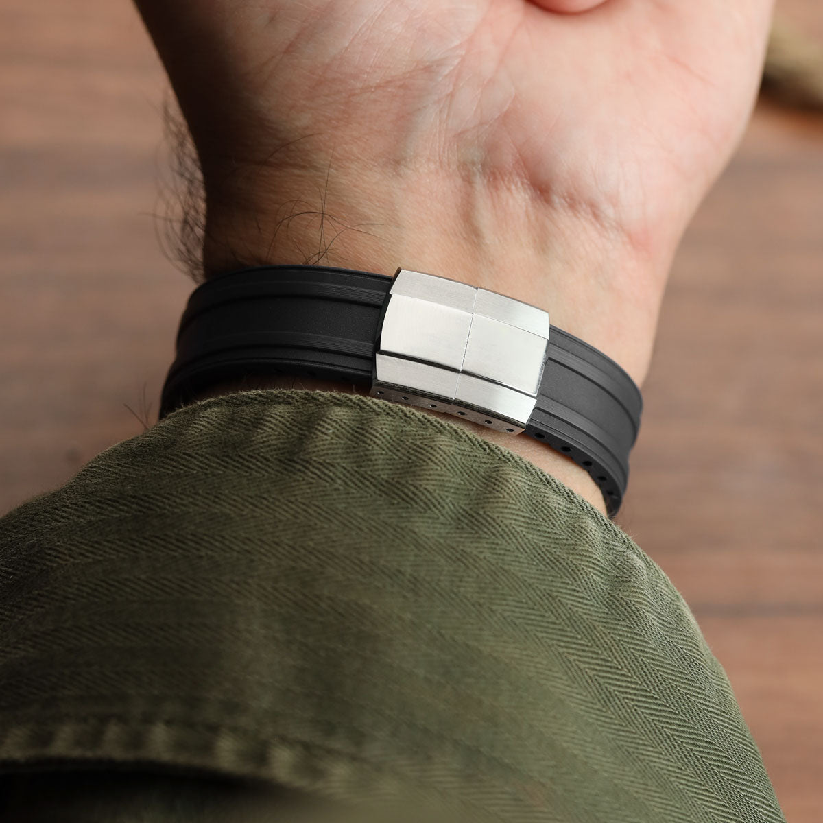Radius CTS Rubber Watch Strap - Jet Black