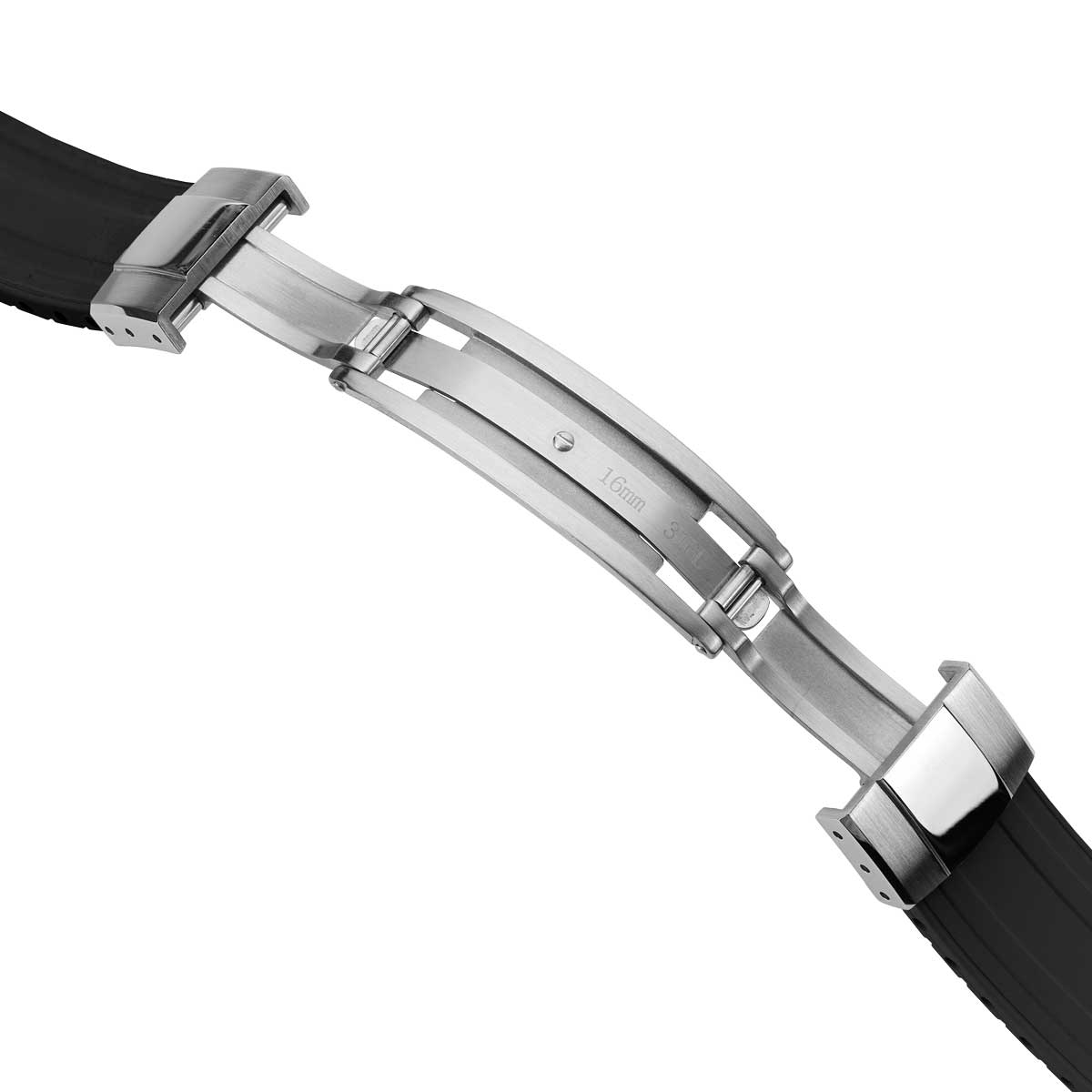 Radius CTS Rubber Watch Strap - Jet Black