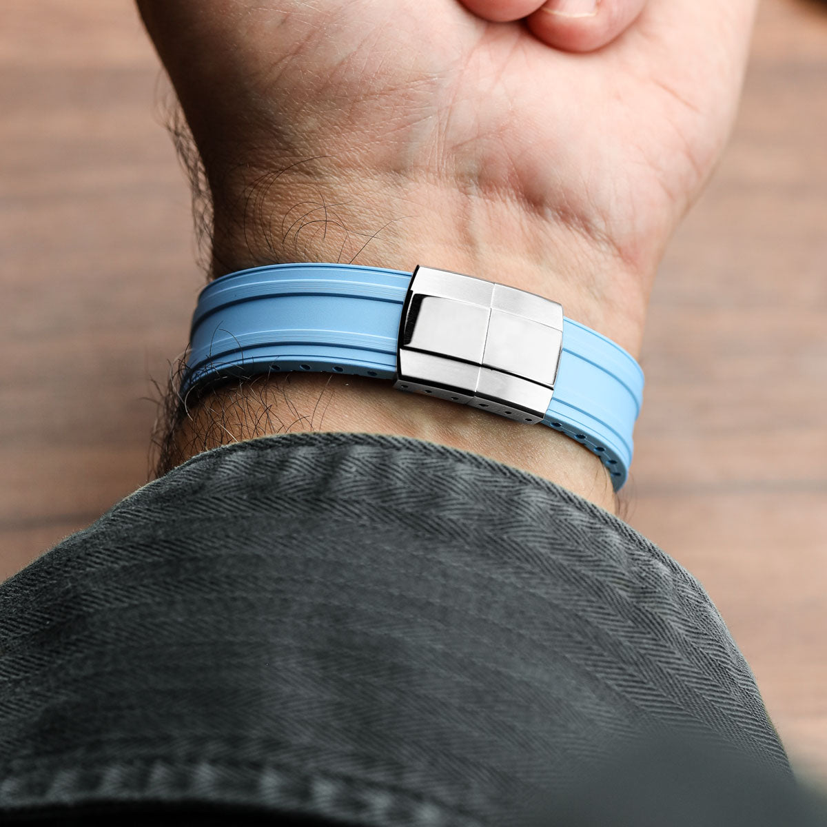 Radius CTS Rubber Watch Strap - Sky Light Blue