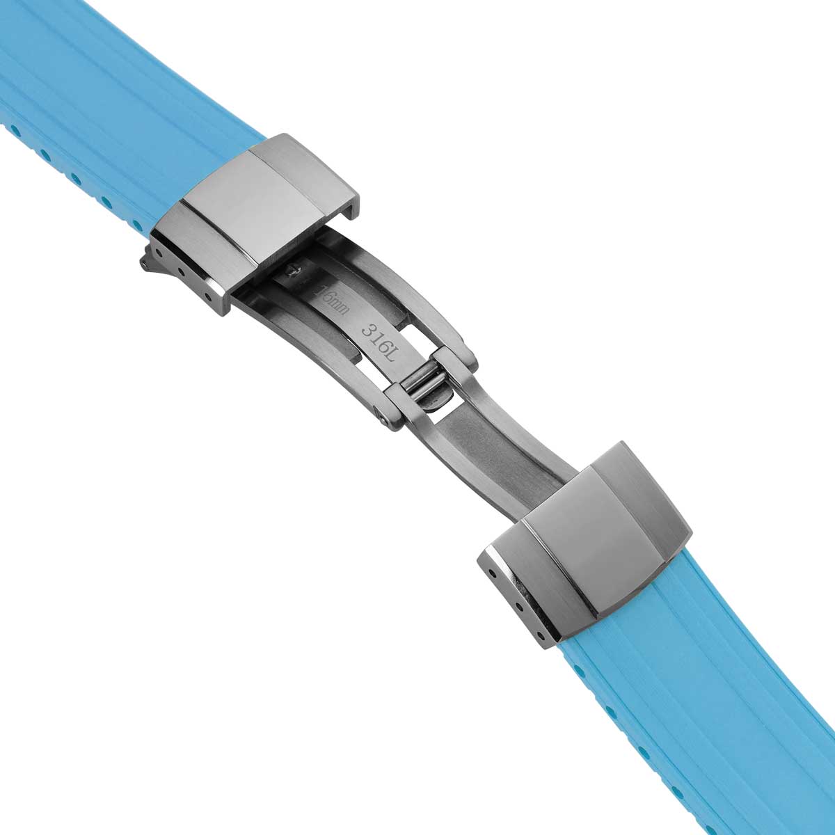 Radius CTS Rubber Watch Strap - Sky Light Blue