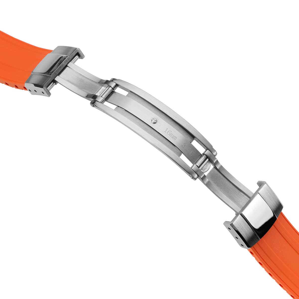 Radius CTS Rubber Watch Strap - Spanish Orange