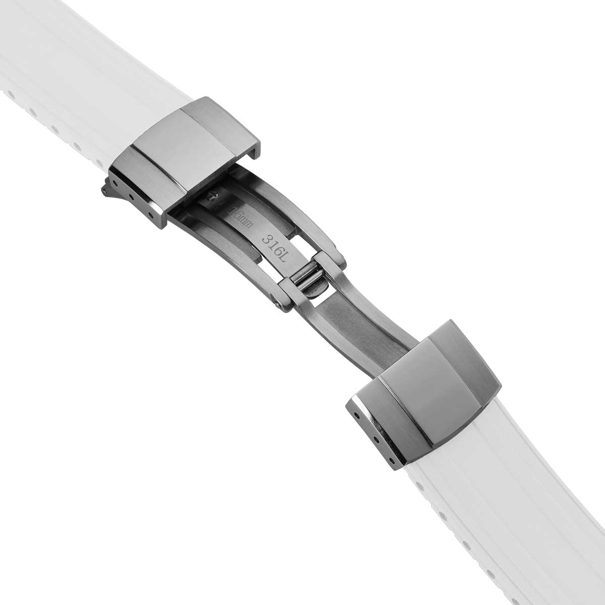Radius CTS Rubber Watch Strap - Ice White